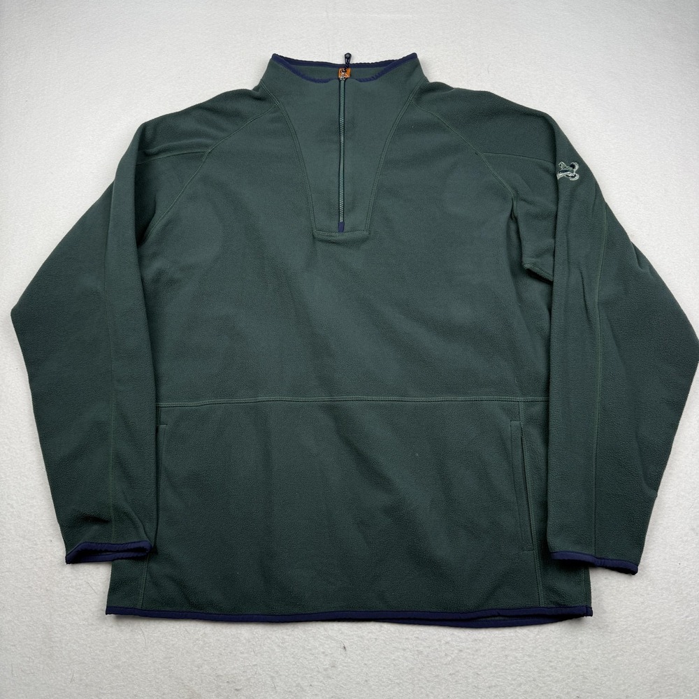 Peter Millar Pullover Mens 2XL Green Fleece Quarter Zip Golf Top Quail Creek